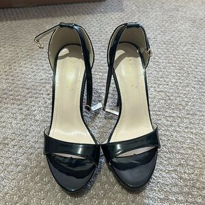 SHINY BLACK HEELS size 35 high 15cm NEW